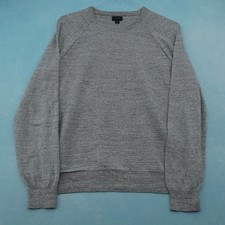J.Crew Mens Gray Cotton Raglan Sleeve Crew Neck Sweater C8445 Size M