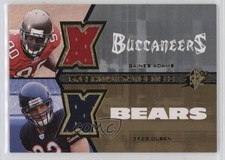 2007 SPx Freshman Tandems 2 Jerseys Gaines Adams Greg Olsen #FT2-AO 1t37