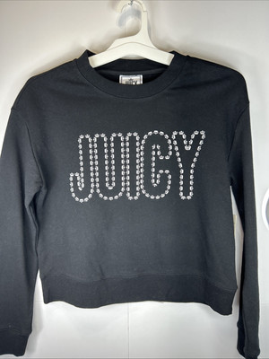 Juicy by Juicy Couture Black  Sweatshirt Women's Size Size M 100% Cotton
