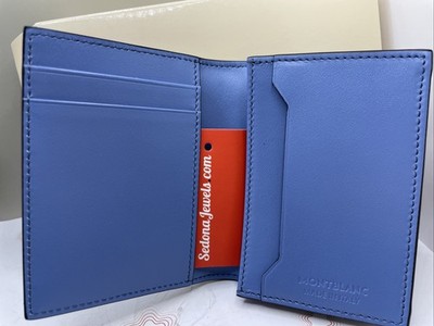 $330 MSRP - Montblanc 198322 Dusty Blue Card Holder