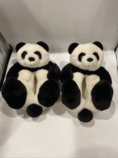 Panda Bear Plush Slippers Woman s Size L
