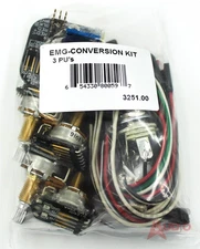 EMG 3 Pickup SHORT SHAFT Conversion Wiring Kit, (3251.00)