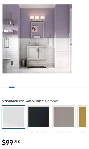 Kichler 23.38-in 3 -Light Gloss Chrome Modern/contemporary Vanity light -New - Picture 8 of 12