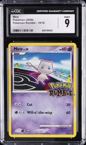 2009 POKEMON POKEMON RUMBLE #10/16 MEW CGC 9