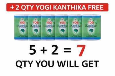 5 x Yogi Kanthika Pills for Throat Relief, Ayurvedic 70Pills Each