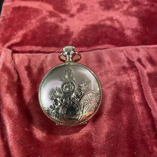 Antique Longines Swiss Ladies Pocket Watch 14k Gold Filled Warranted Working