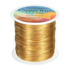 wire 328ft 26 Gauge Copper Craft Wrapping Wire, Bright Gold