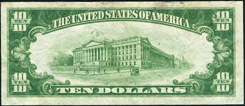 FR. 2000 D $10 1928 Federal Reserve Note Cleveland D-A Block VF+ - Image 3 of 3
