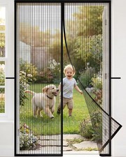Magnetic Screen Door, Pet  Kid Friendly Screen Door Mesh, Easy Install with ...