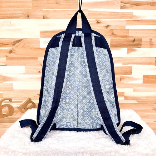 Spring/Summer Lesportsac Paisley All-Over Pattern Backpack Nylon Navy White Hfby - Picture 4 of 10