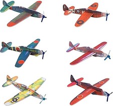 8 Inch Flying Glider Planes Multicolor Set of 12 Toy Foam Planes Gift