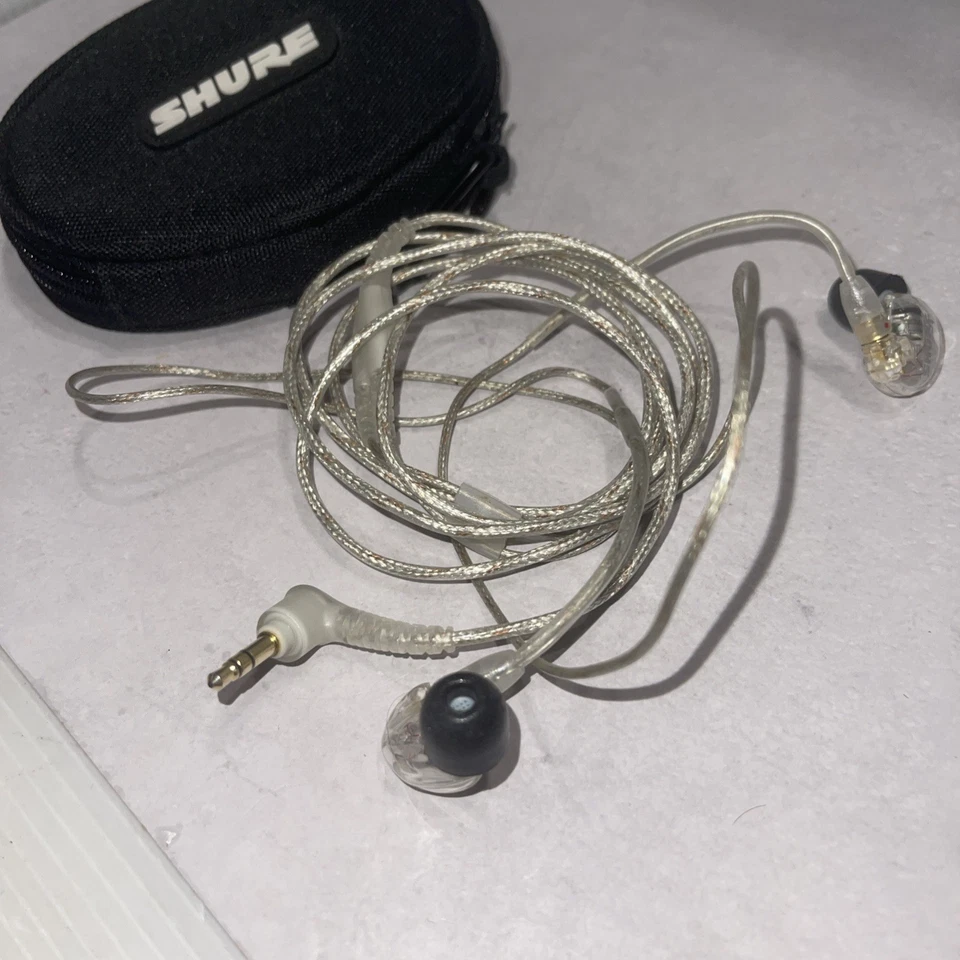 Auriculares/auriculares intrauditivos de monitoreo de DJ Shure SE215-CL con aislamiento de sonido transparente Foto 3 de 3