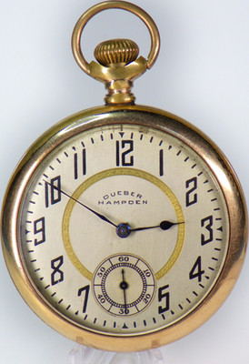 Dueber Hampden 15 Jewel Gold Filled Art Deco RUNS  