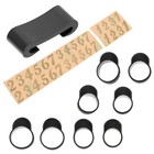 1 Set Zungentrommel-Zubehör, Notizaufkleber, Trommelstockhalter und Fingerpicks