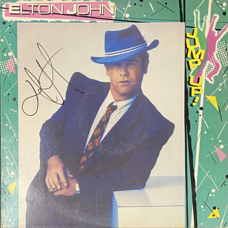 Elton John Jump Up! Album SIGNED & Toy Piano SIGNED w/COA's