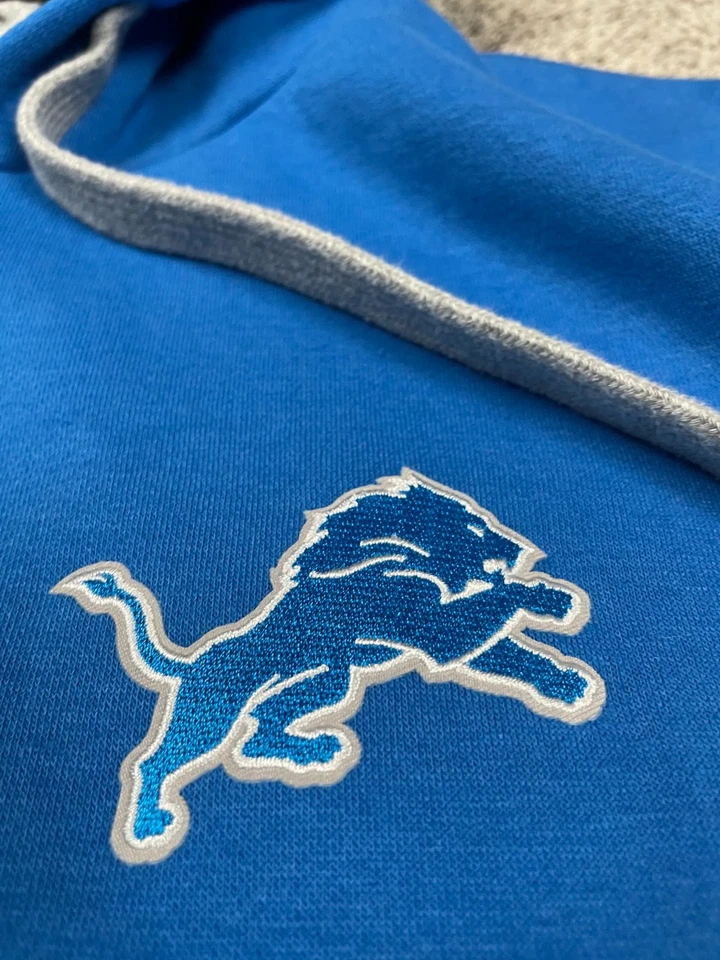 Moletom com capuz masculino Antigua grande Detroit Lions NFL Honolulu pulôver azul - Imagem 4 de 4