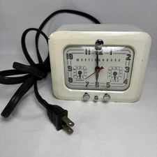 Vintage Westinghouse TC-81 Clock Timer Electric White Working Condition