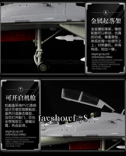 1:72 J-16 Fighter Bomber Alloy Multirole Fighter Simulated Model Aircraft Gifts - Picture 18 of 29