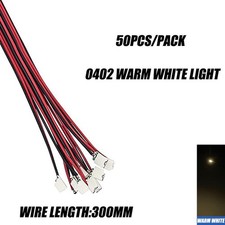 50pcs Smd Led Model Light 0402 0603 Micro Led Pre-soldered Chip Wired 3v Railway