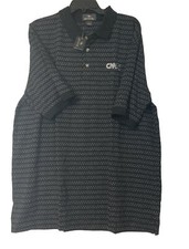 CNN Tv Polo Shirt Embroidered Mens Black XL Antigua 25th Anniversary Edition