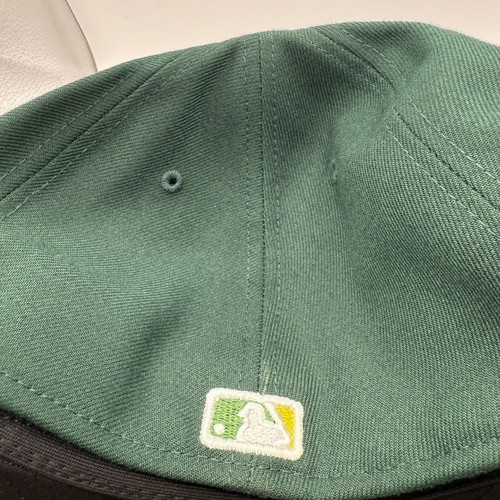 New Era 59Fifty Oakland Athletics Classic Green/Yellow On Field Hat Size 7 1/4 - Picture 3 of 5