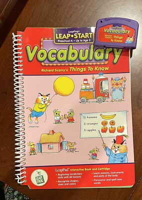 LeapFrog LeapPad System Book & Cartridge Richard Scarry Things To Know Leapstart