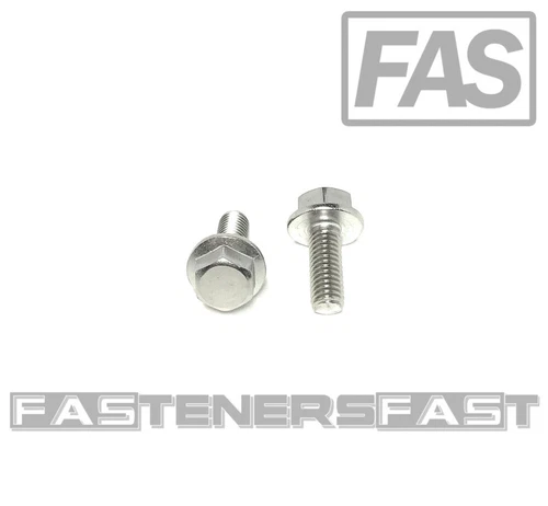 (25) M6 x 1.00 x 16 Stainless Steel DIN6921 A2 Hex Flange Bolts M6x16mm Flange