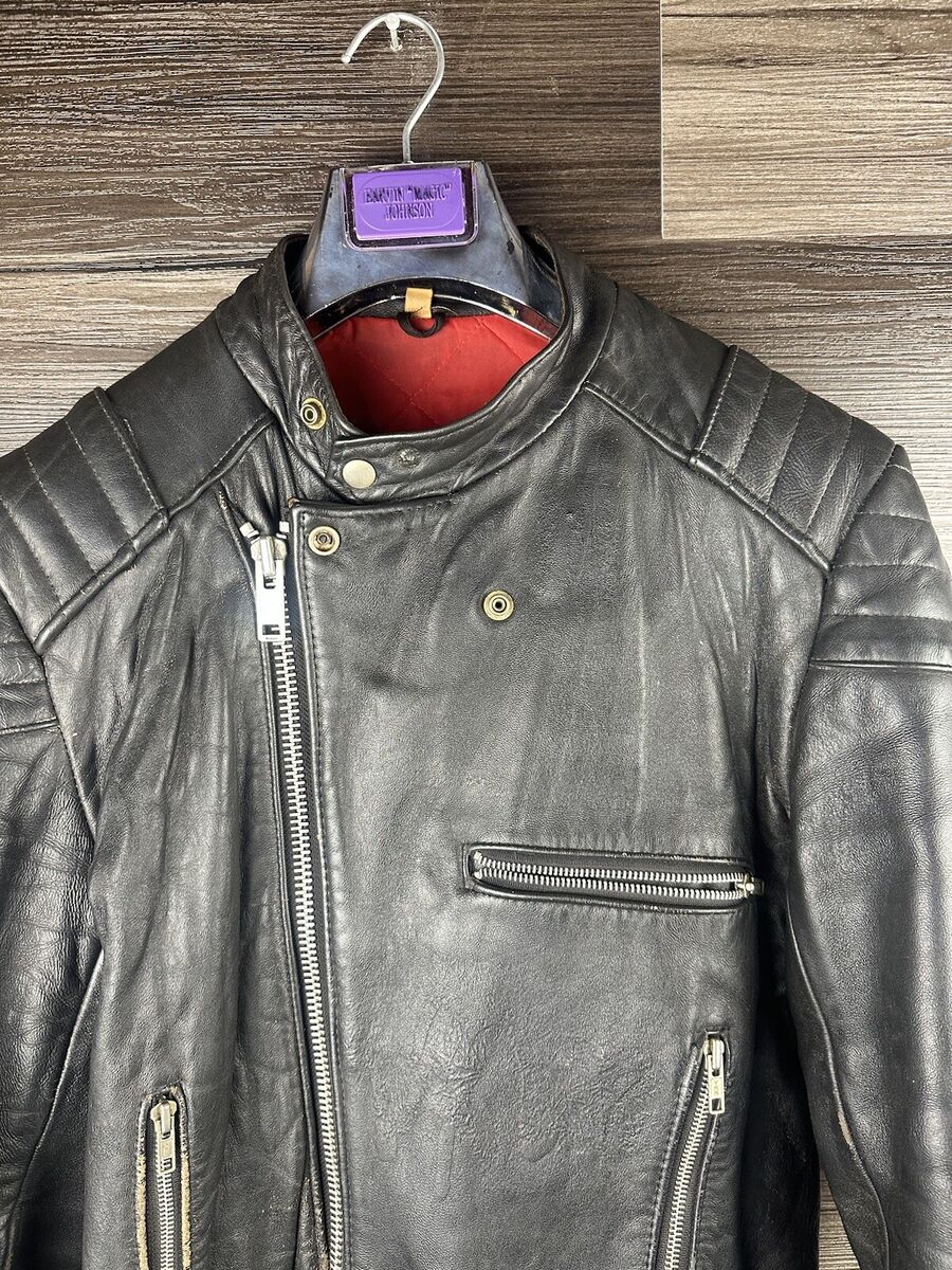 VINTAGE 90s MASCOT LEATHER BIKER JACKET MEN'S SIZE 40 Small VINTAGE 90s MASCOT LEATHER BIKER JACKET MEN'S SIZE 40 Small