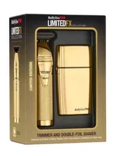 BaByliss PRO LimitedFX Gold Trimmer & Double Foil Shaver Prepack (FXDUOFS2TG)