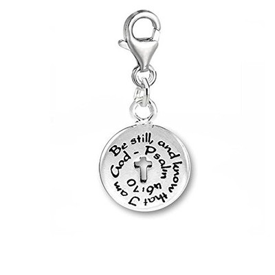 Be Still and Know That I Am God Clip on Charm Pendant for European Charm Jewelry