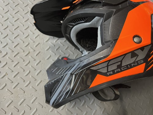 ORANGE Fly Racing Kinetic Pro Aurora Helmet ADULT Size MEDIUM DOT FMV55 NO.218 - Picture 3 of 16