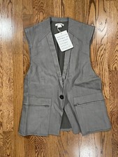 NWT SAMPLE Men’s Helmut Lang Gray Button Down Vest Size Small Made In USA