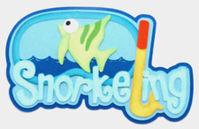 Premade Paper Piecing for Scrapbooking Pages Snorkeling, Ocean, Water, Swim