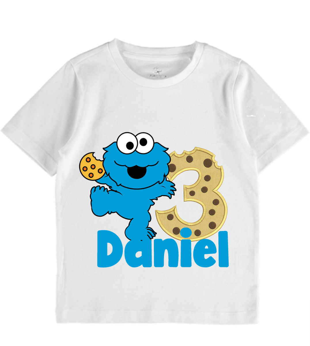 Personalised cookie monster sesame st t shirt boys clothes girl baby  birthday