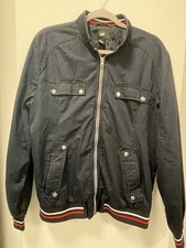 H&M Men's Bomber Navy Full-Zip Jacket Navy Size 42r