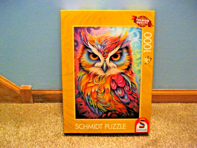 SCHMIDT 1000 PIECE PUZZLE OWL IN A PARROT DRESS IN STOCK! CHECK OTHER SCHMIDTS!!