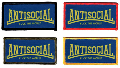ANTISOCIAL-FTW''Aufnäher''Patch  4,5 x 9 cm  SKIN/PUNK/METAL/BIKER/ROCKER/KUTTE