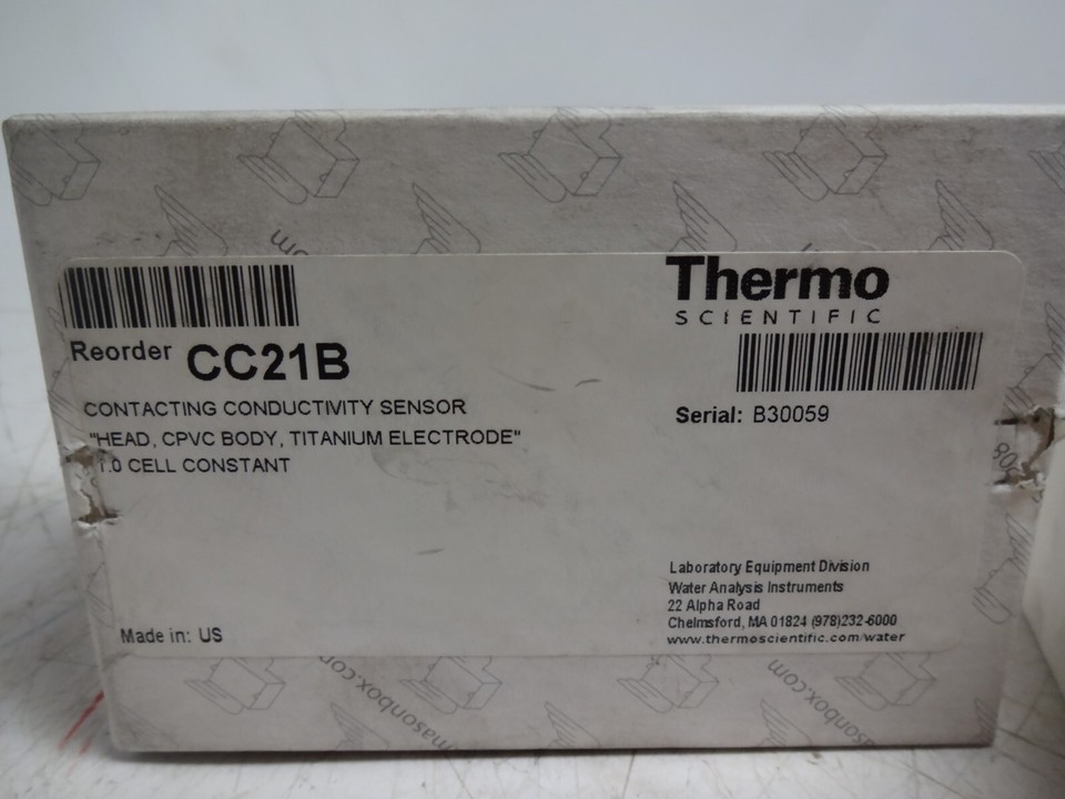 New Thermo Scientific CC21B Contacting Conductivity Sensor Head 2000 uS ...