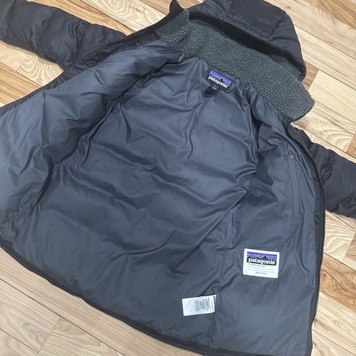 Patagonia Girl's Youth Black Parka Down Filled Puffer Jacket Size Small S MINT - Picture 3 of 6
