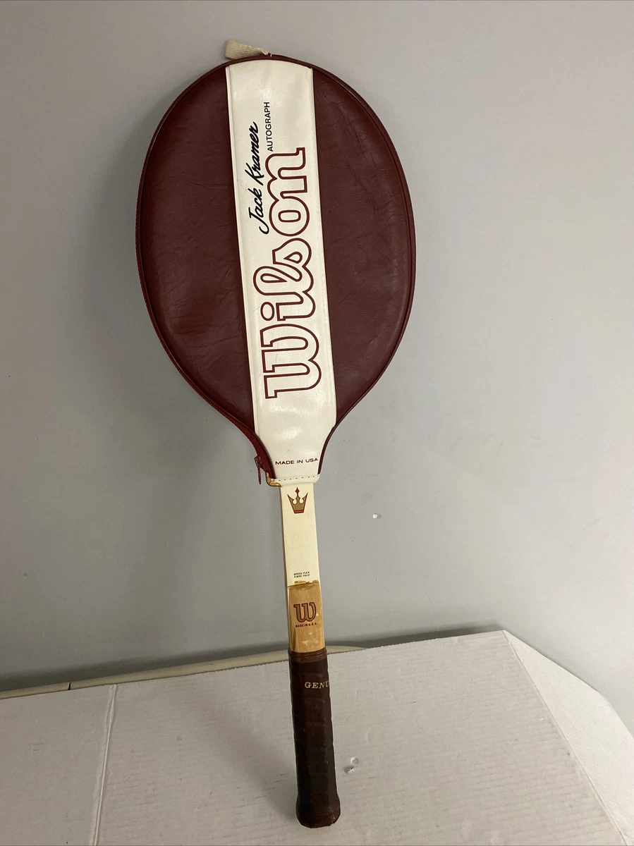 Raquette de tennis vintage Wilson Jack Kramer autographe vitesse flex fibre visa