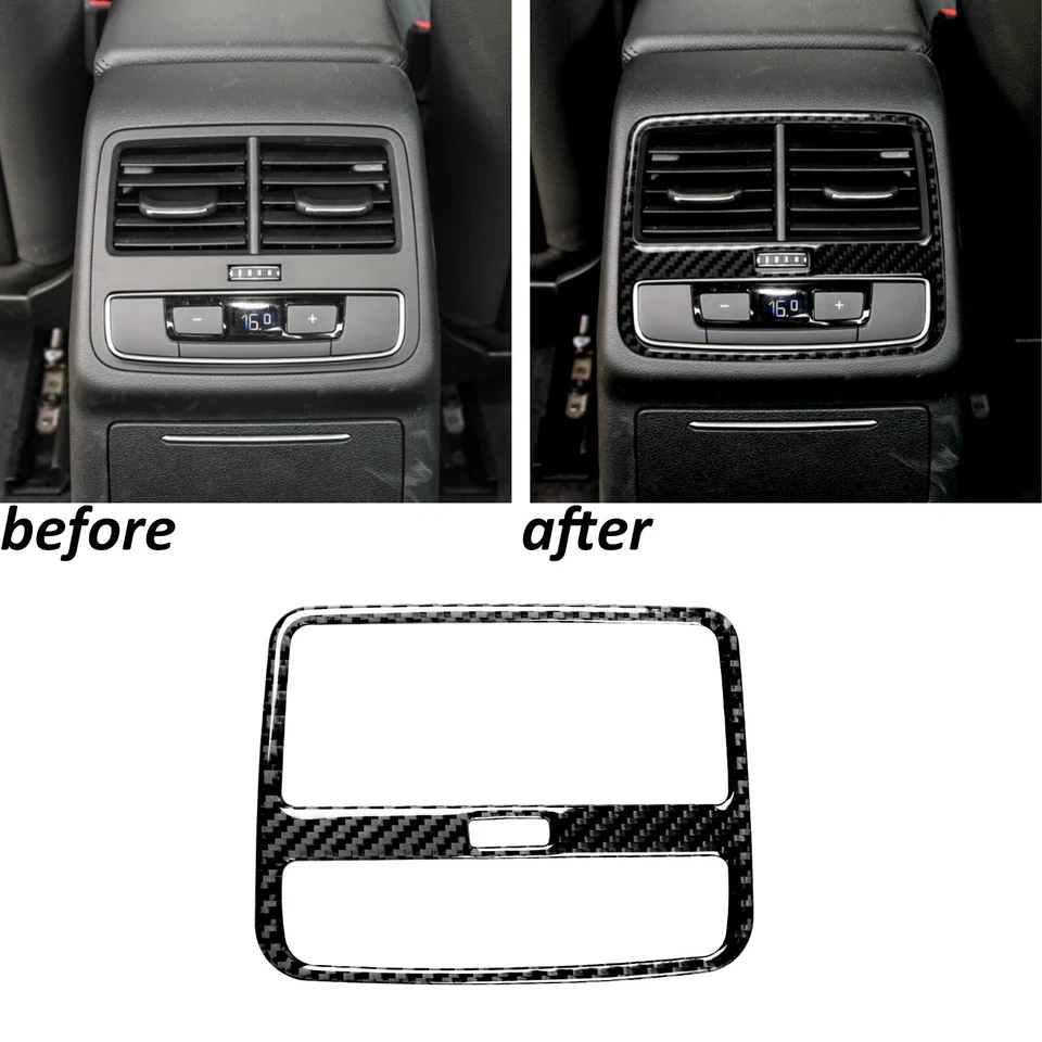 61Pcs Real Carbon Fiber Full Kits Interior Cover Trim For Audi A4 B9 2017-2019 - Image 4 of 4