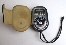 VINTAGE COLLECTIBLE WESTON MASTER II UNIVERSAL EXPOSURE METER WITH LEATHER CASE