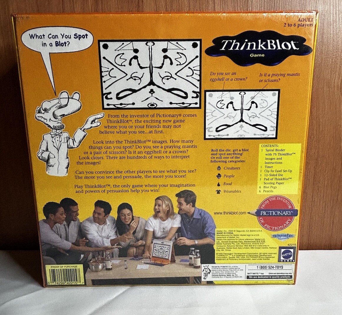 Mattel Games ThinkBlot Board Game From The Inventor Of Pictionary New