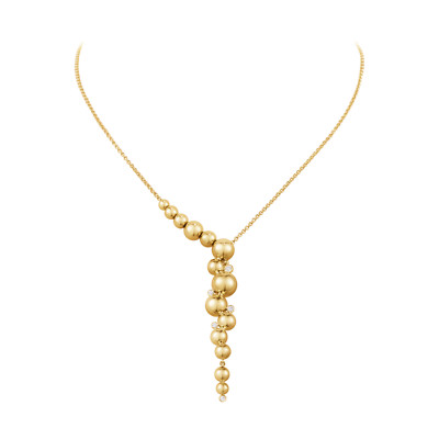 Georg Jensen Moonlight Grapes 18kt Gold Anhänger mit Diamanten 0,05ct 1551E