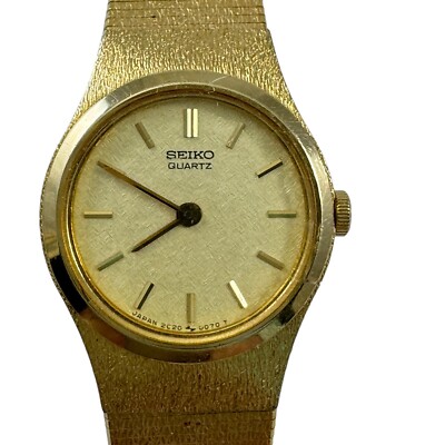 Seiko Ladies Wrist Watch Goldtone Quartz Japan Movement 2020-0029