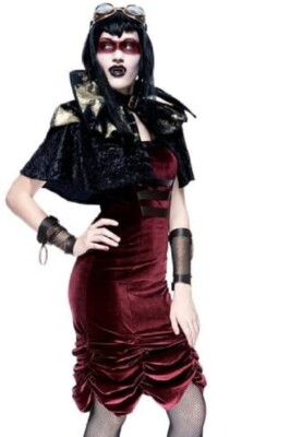 Steampunk Vampire Sexy Goth Steam Punk Costume SMALL UK