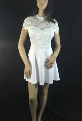 white skater style dress Picture Perfect White Skater Dress