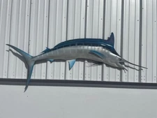 90" White Marlin Half Mount Fish Replica - Quick Production