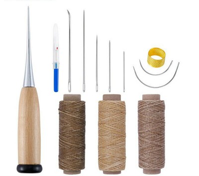 Hand Sewing Needles Kit 13Pcs DIY Leather Thread Beginner Hand Sewing Tools