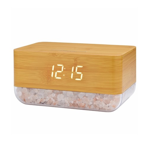 Vibes Bamboo Sunrise Alarm Clock With Wireless qi Charging